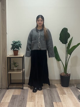 「アイテム（ジャケット/アウター）」を使った、saraさん（レディース・154cm）の冬コーディネート