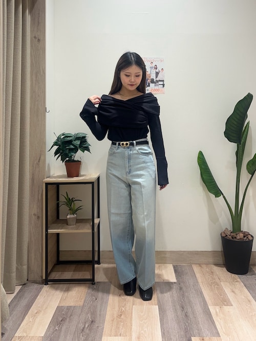 Yuna企画】ハイウエストストレートデニムパンツ（その他パンツ