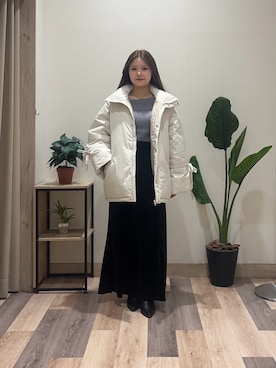 「アイテム（ジャケット/アウター）」を使った、saraさん（レディース・154cm）の冬コーディネート