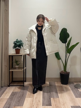 「アイテム（ジャケット/アウター）」を使った、saraさん（レディース・154cm）の冬コーディネート