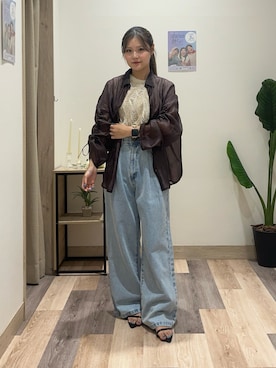 「シャーリング」｜saraさん（レディース・154cm）の秋コーディネート