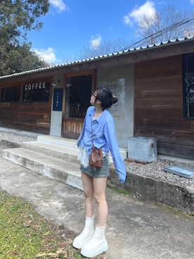 「NICE CLAUP（ナイスクラップ）のアイテム」を使った、haruさん（レディース・155cm）の春コーディネート