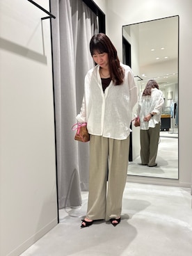「URBAN RESEARCH（アーバンリサーチ）のA VACATION　KIT ORANGE PAISLEY（ハンドバッグ、オレンジ系）」を使った、hikariさん（レディース・158cm）の春コーディネート