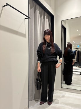 「アイテム（パンプス、レッド系）」を使った、hikariさん（レディース・158cm）の秋コーディネート