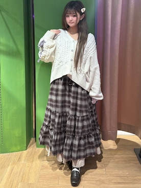 「アイテム（トップス）」を使った、あんじゅさん（レディース・145cm）の冬コーディネート