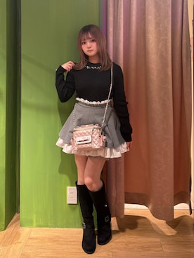 「アイテム（スカート）」を使った、あんじゅさん（レディース・145cm）の秋コーディネート