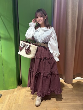 「アイテム（シャツ/ブラウス）」を使った、あんじゅさん（レディース・145cm）の秋コーディネート