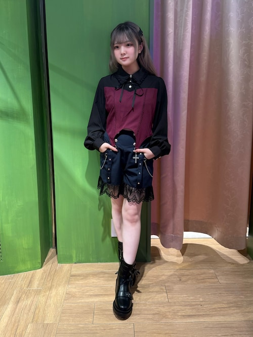 レースフリルショートパンツ