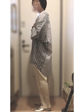 「夏秋ミックス」｜「アイテム（バレエシューズ）」を使った、やまちゃん𓃹さん（レディース・158cm）の夏コーディネート