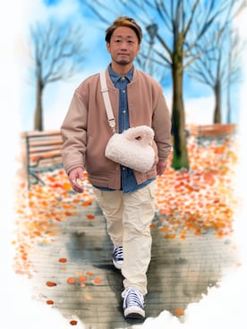 「アイテム（アナログ腕時計）」を使った、カトウトモタカさん（メンズ・164cm）の冬コーディネート