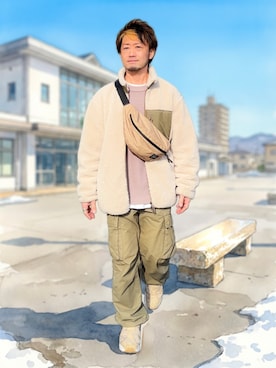 「KiU（キウ）のアイテム」を使った、カトウトモタカさん（メンズ・164cm）の冬コーディネート