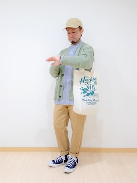 「TIMEX（タイメックス）のアイテム（アクセサリー）」を使った、カトウトモタカさん（メンズ・164cm）の春コーディネート