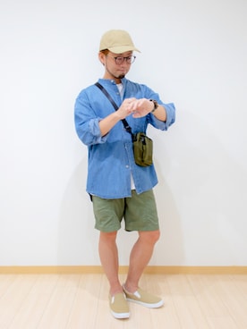 「TIMEX（タイメックス）のアイテム（アクセサリー）」を使った、カトウトモタカさん（メンズ・164cm）の秋コーディネート