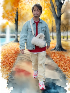 「アイテム（ジャケット/アウター）」を使った、カトウトモタカさん（メンズ・164cm）の秋コーディネート