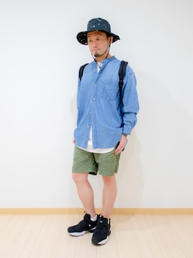 「TIMEX（タイメックス）のアイテム（アクセサリー）」を使った、カトウトモタカさん（メンズ・164cm）の夏コーディネート