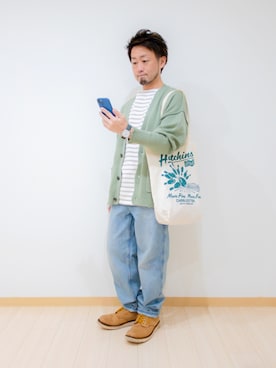 「TIMEX（タイメックス）のアイテム（アクセサリー）」を使った、カトウトモタカさん（メンズ・164cm）の秋コーディネート