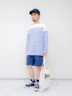 「LOGOS（ロゴス）のアイテム」を使った、カトウトモタカさん（メンズ・164cm）の春コーディネート