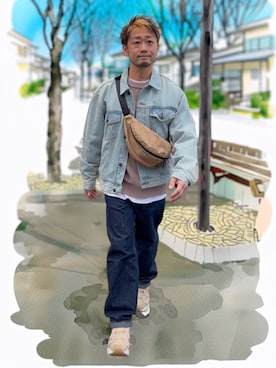 「アイテム（アナログ腕時計）」を使った、カトウトモタカさん（メンズ・164cm）の冬コーディネート