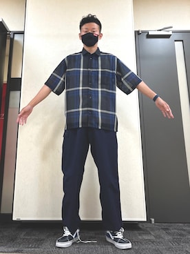 ロバート馬場裕之さん（メンズ・181cm）の夏コーディネート