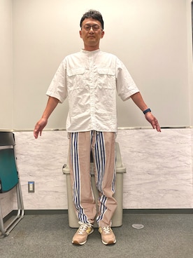 ロバート馬場裕之さん（メンズ・181cm）の夏コーディネート