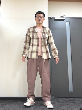 ロバート馬場裕之さん（メンズ・181cm）の春コーディネート