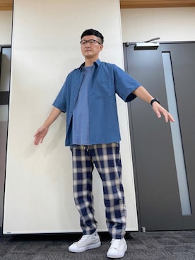 ロバート馬場裕之さん(メンズ・181cm)の秋コーディネート