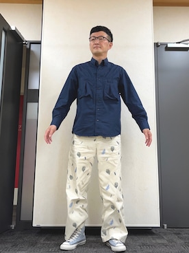 ロバート馬場裕之さん（メンズ・181cm）の秋コーディネート