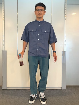 ロバート馬場裕之さん(メンズ・181cm)の夏コーディネート