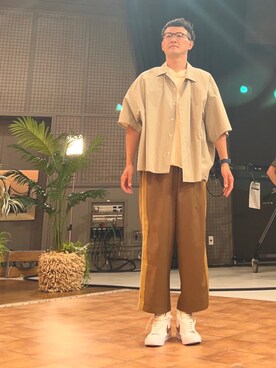 ロバート馬場裕之さん(メンズ・181cm)の夏コーディネート