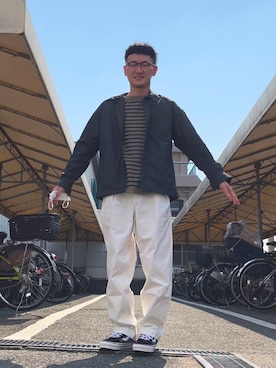 ロバート馬場裕之さん（メンズ・181cm）の春コーディネート