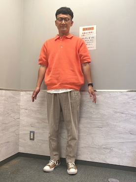 ロバート馬場裕之さん(メンズ・181cm)の秋コーディネート