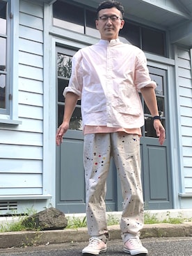 ロバート馬場裕之さん（メンズ・181cm）の秋コーディネート