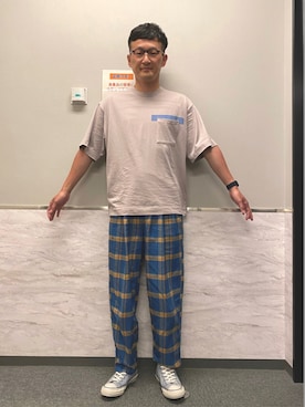 ロバート馬場裕之さん（メンズ・181cm）の秋コーディネート