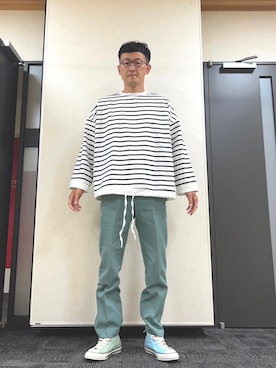 ロバート馬場裕之さん（メンズ・181cm）の冬コーディネート