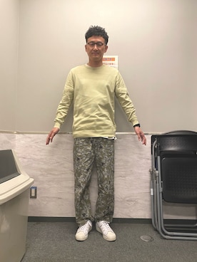 ロバート馬場裕之さん（メンズ・181cm）の秋コーディネート