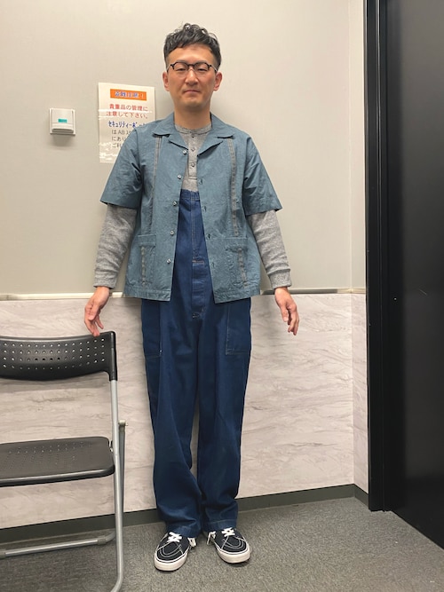 クックマン　オーバーオール　M　デニム　ネイビー　無地　フィッシャーマンズ COOKMAN クックマン FISHERMAN'S BIB OVERALL -DENIM NAVY- 231