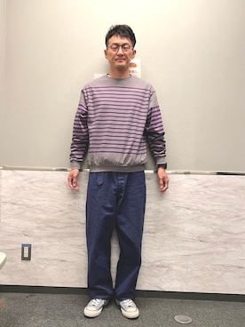 ロバート馬場裕之さん(メンズ・181cm)の冬コーディネート