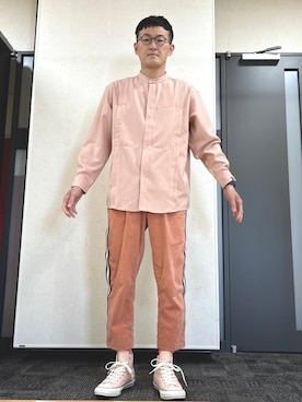 ロバート馬場裕之さん（メンズ・181cm）の春コーディネート