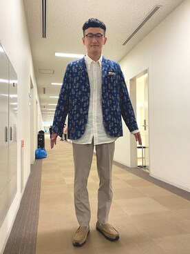 ロバート馬場裕之さん(メンズ・181cm)の秋コーディネート