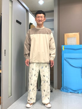 ロバート馬場裕之さん（メンズ・181cm）の春コーディネート