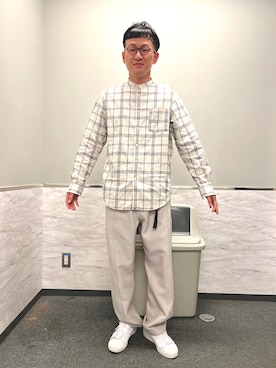 ロバート馬場裕之さん(メンズ・181cm)の冬コーディネート