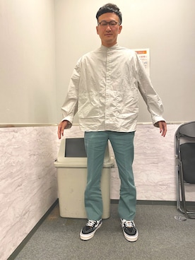 ロバート馬場裕之さん（メンズ・181cm）の秋コーディネート