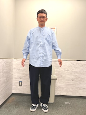 ロバート馬場裕之さん（メンズ・181cm）の秋コーディネート