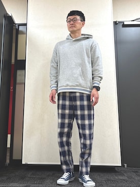 ロバート馬場裕之さん（メンズ・181cm）の春コーディネート