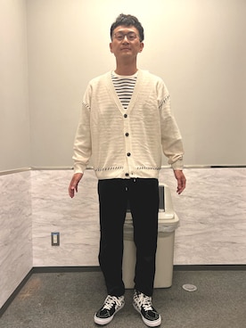 ロバート馬場裕之さん(メンズ・181cm)の冬コーディネート