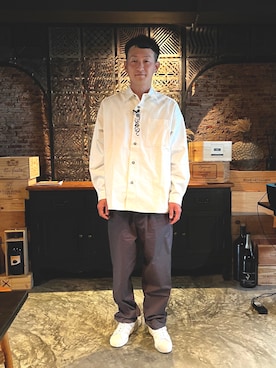 ロバート馬場裕之さん(メンズ・181cm)の冬コーディネート