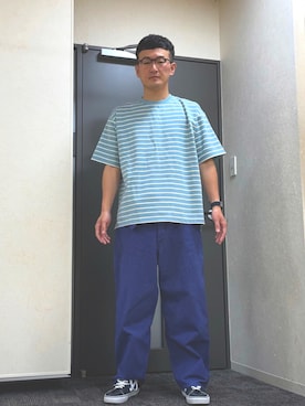 ロバート馬場裕之さん（メンズ・181cm）の夏コーディネート