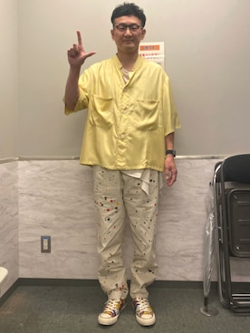 ロバート馬場裕之さん（メンズ・181cm）の夏コーディネート