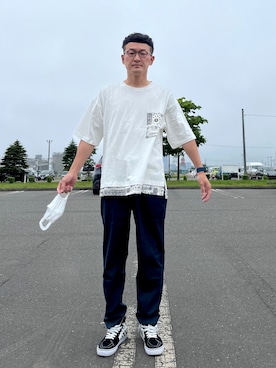 ロバート馬場裕之さん(メンズ・181cm)の夏コーディネート