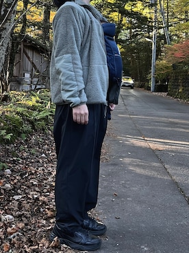 「アイテム（その他アウター、グリーン系）」を使った、myouさん（メンズ・171cm）の秋コーディネート